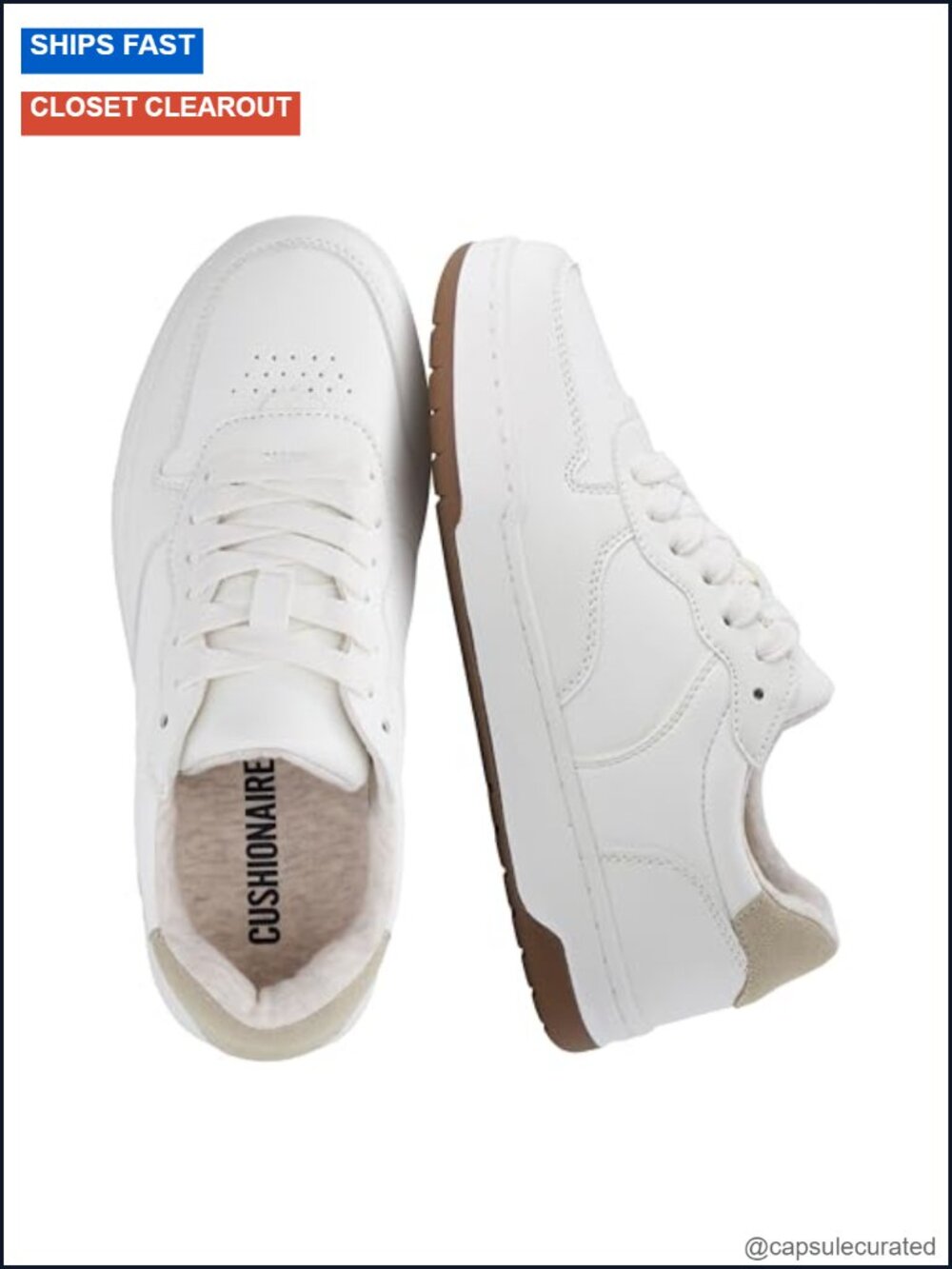 Memory Foam Walking Sneakers for Women Lace Up Gum Rubber Sole